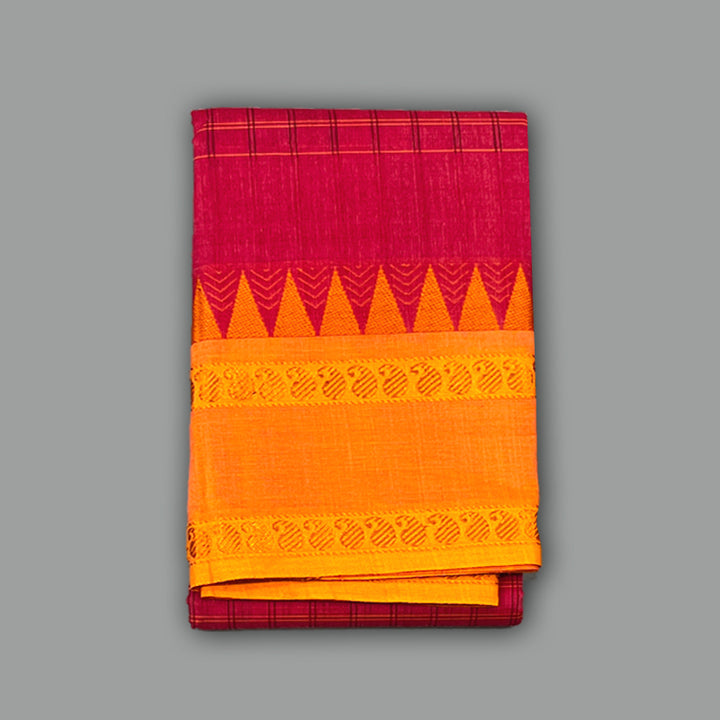 Hayagrivas Pink Handloom Chettinad Cotton Saree KSBE3H17-5