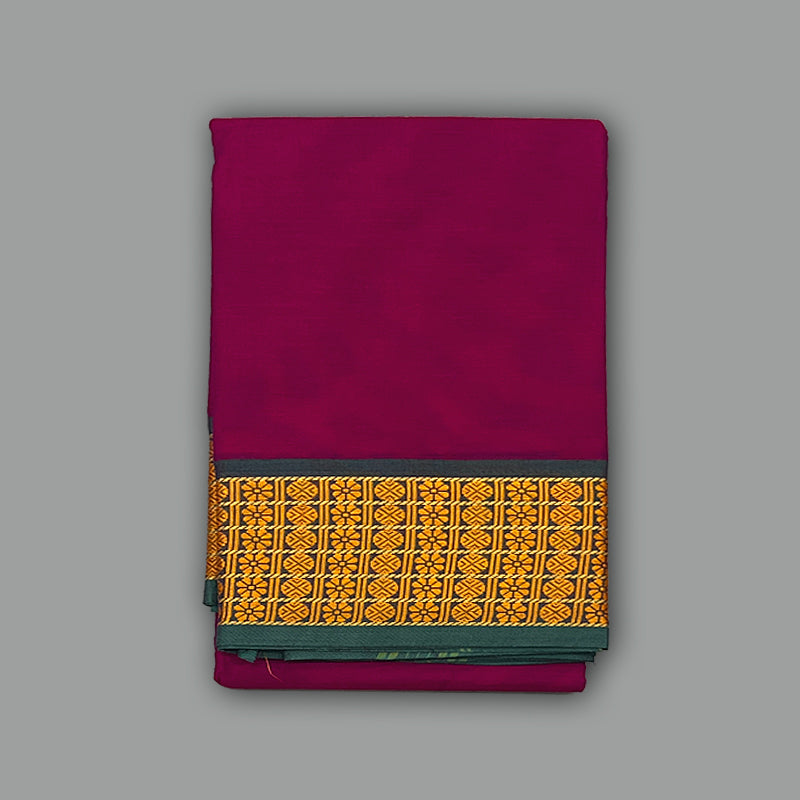 Hayagrivas Magenta Handloom Chettinad Cotton Saree KSBE3H14-4